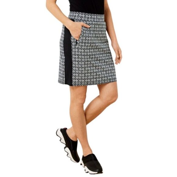 T by Talbots Everyday Stretch Skirt – Flower Geo Print – Size Medium - Picture 3 of 8